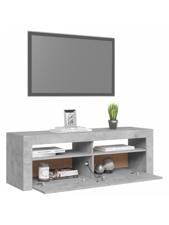 TV skříňka s LED osvětlením betonově šedá 120 x 35 x 40 cm