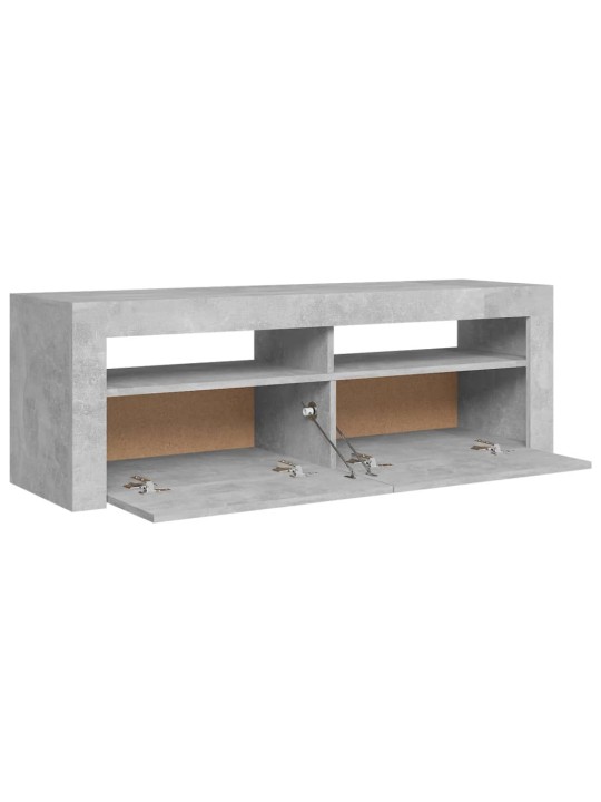 TV skříňka s LED osvětlením betonově šedá 120 x 35 x 40 cm
