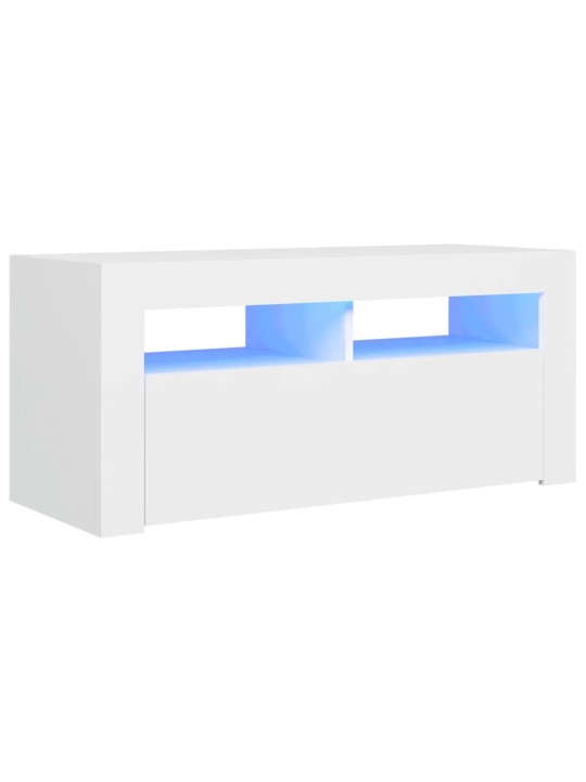 TV skříňka s LED osvětlením bílá 90 x 35 x 40 cm