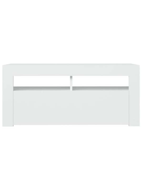 TV skříňka s LED osvětlením bílá 90 x 35 x 40 cm