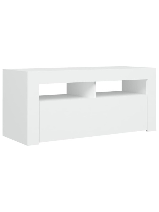 TV skříňka s LED osvětlením bílá 90 x 35 x 40 cm