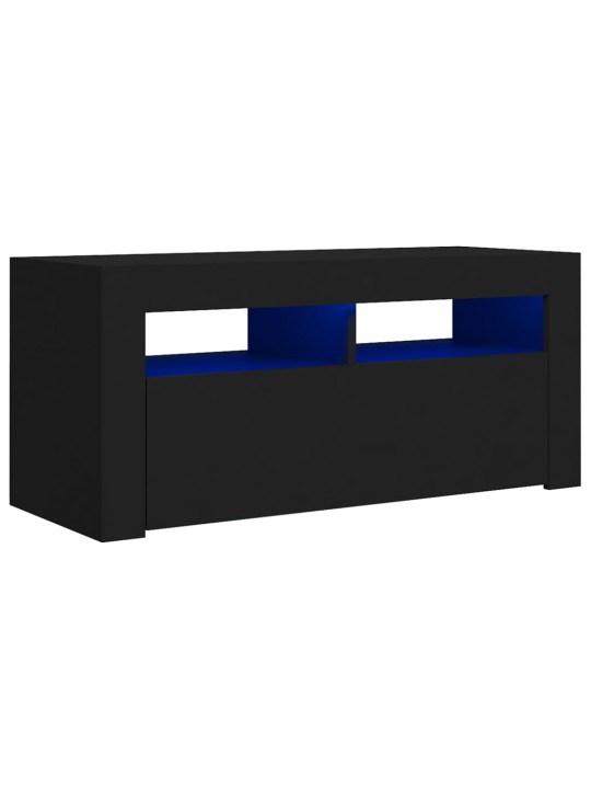 TV skříňka s LED osvětlením černá 90 x 35 x 40 cm