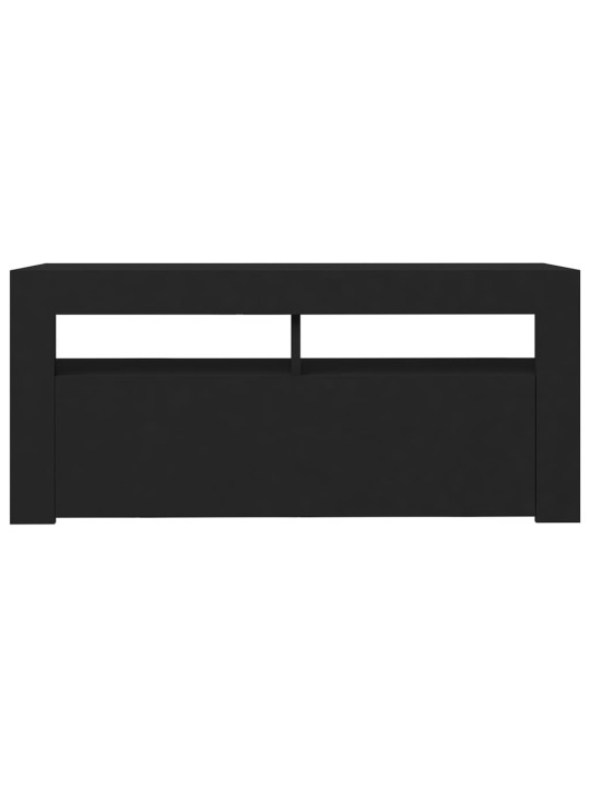 TV skříňka s LED osvětlením černá 90 x 35 x 40 cm