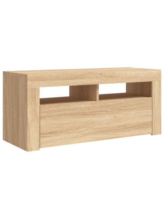 TV skříňka s LED osvětlením dub sonoma 90 x 35 x 40 cm