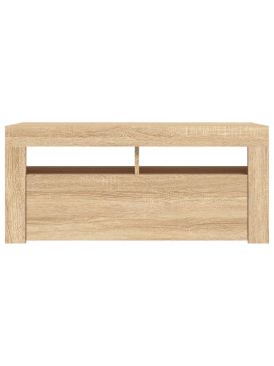 TV skříňka s LED osvětlením dub sonoma 90 x 35 x 40 cm