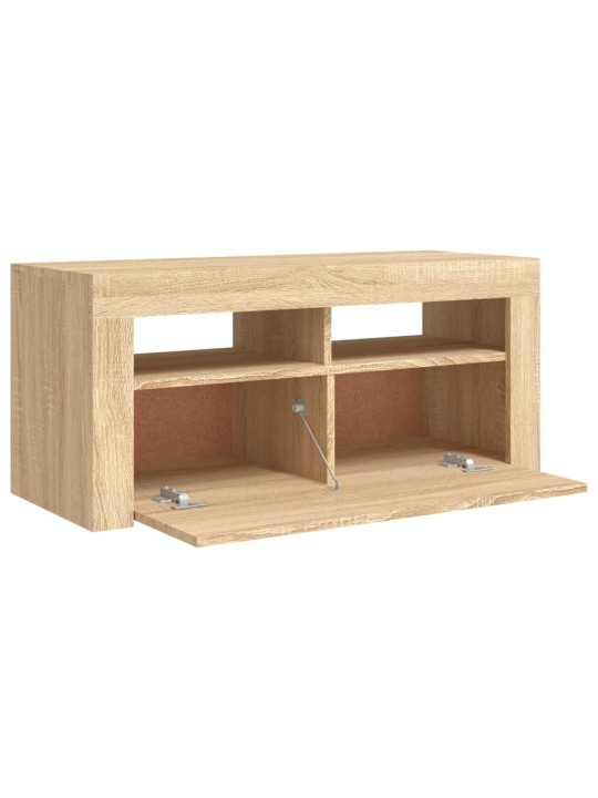 TV skříňka s LED osvětlením dub sonoma 90 x 35 x 40 cm