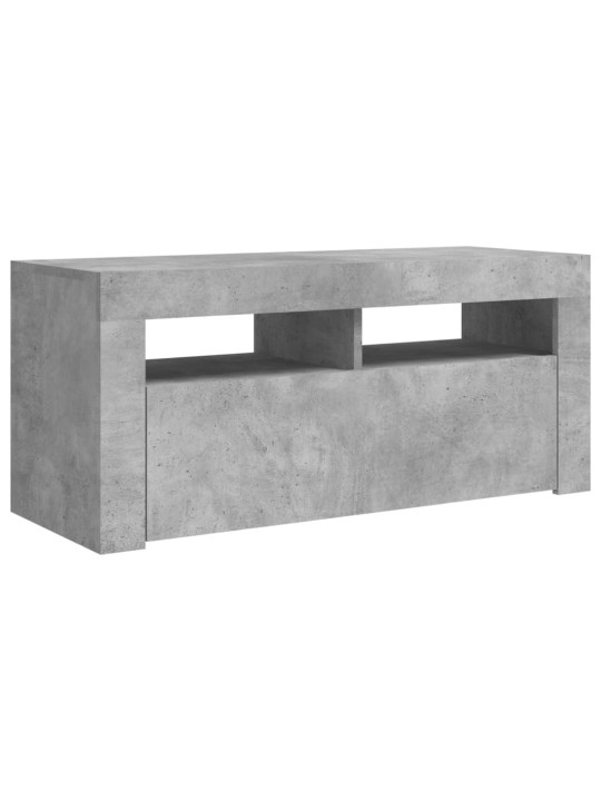 TV skříňka s LED osvětlením betonově šedá 90 x 35 x 40 cm