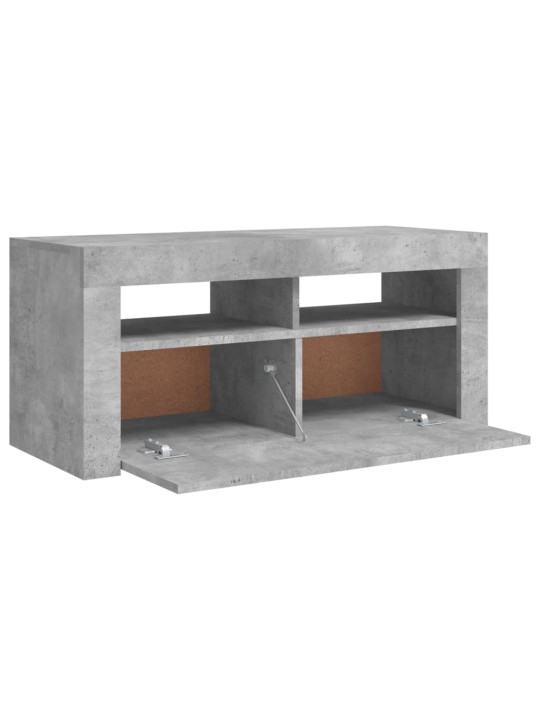 TV skříňka s LED osvětlením betonově šedá 90 x 35 x 40 cm