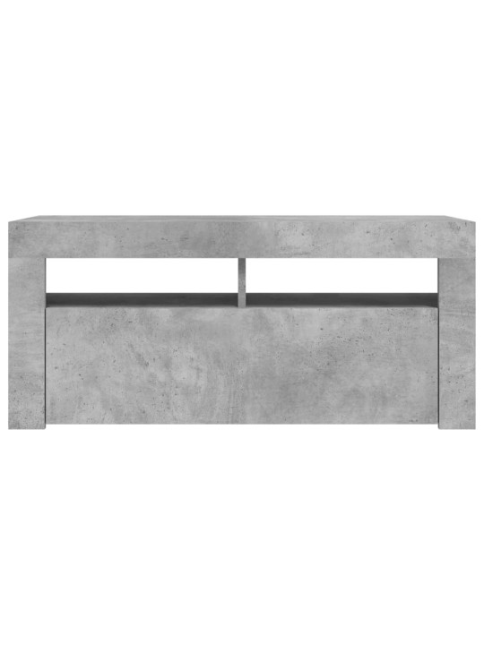 TV skříňka s LED osvětlením betonově šedá 90 x 35 x 40 cm