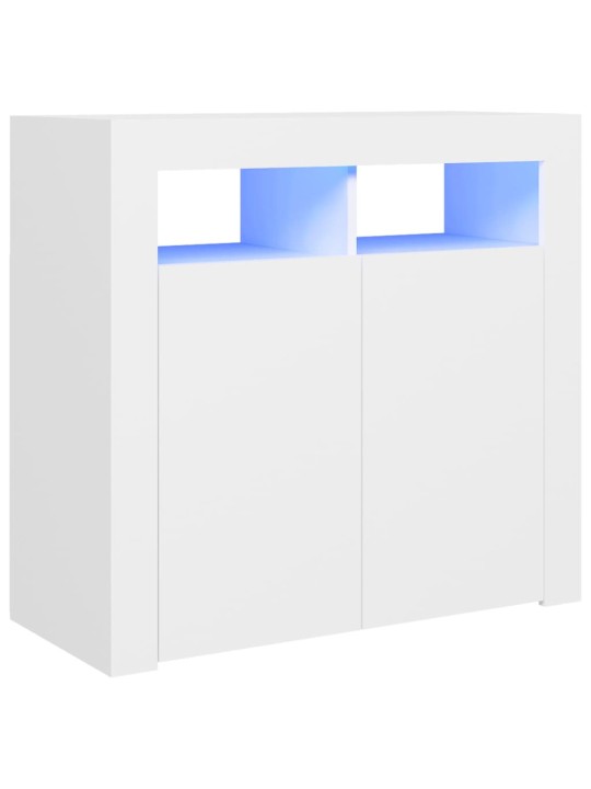 Příborník s LED osvětlením bílý 80 x 35 x 75 cm