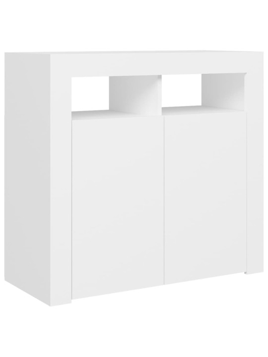 Příborník s LED osvětlením bílý 80 x 35 x 75 cm