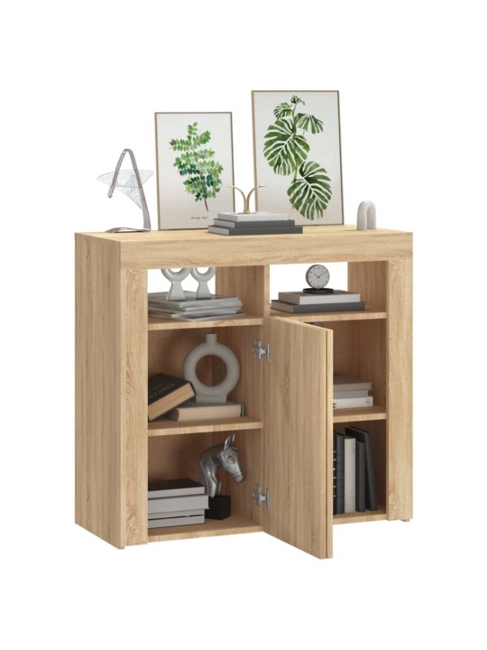 Příborník s LED osvětlením dub sonoma 80 x 35 x 75 cm