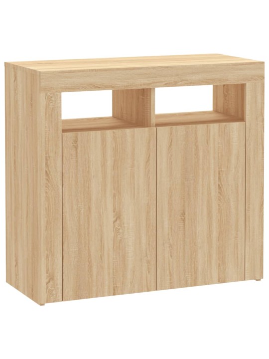 Příborník s LED osvětlením dub sonoma 80 x 35 x 75 cm