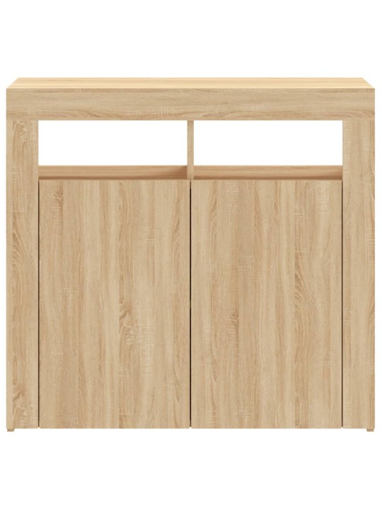 Příborník s LED osvětlením dub sonoma 80 x 35 x 75 cm