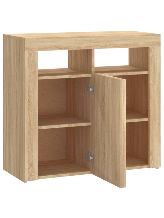 Příborník s LED osvětlením dub sonoma 80 x 35 x 75 cm