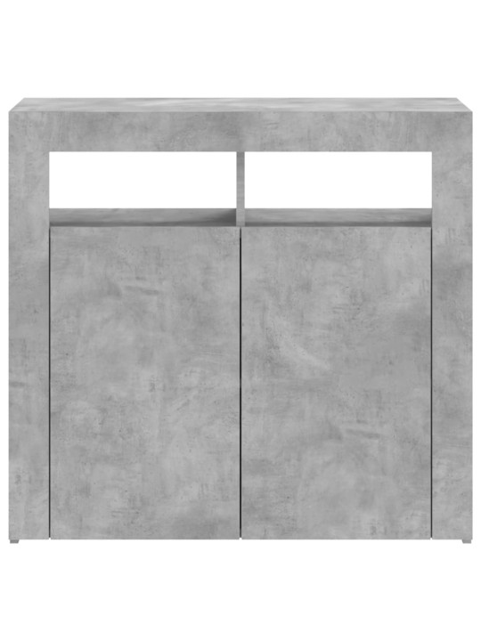 Příborník s LED osvětlením betonově šedý 80 x 35 x 75 cm