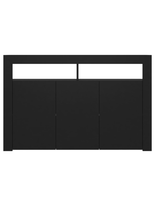 Příborník s LED osvětlením černý 115,5 x 30 x 75 cm