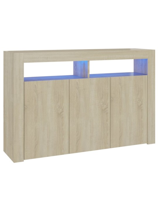 Příborník s LED osvětlením dub sonoma 115,5 x 30 x 75 cm