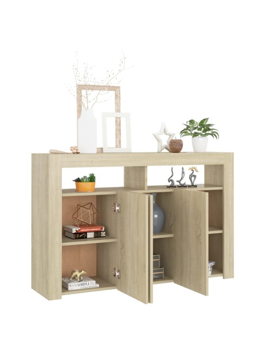 Příborník s LED osvětlením dub sonoma 115,5 x 30 x 75 cm
