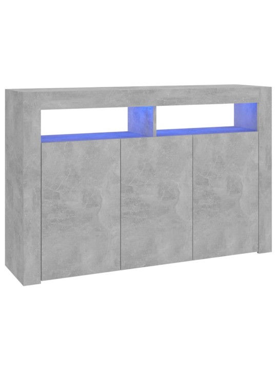 Příborník s LED osvětlením betonově šedý 115,5 x 30 x 75 cm