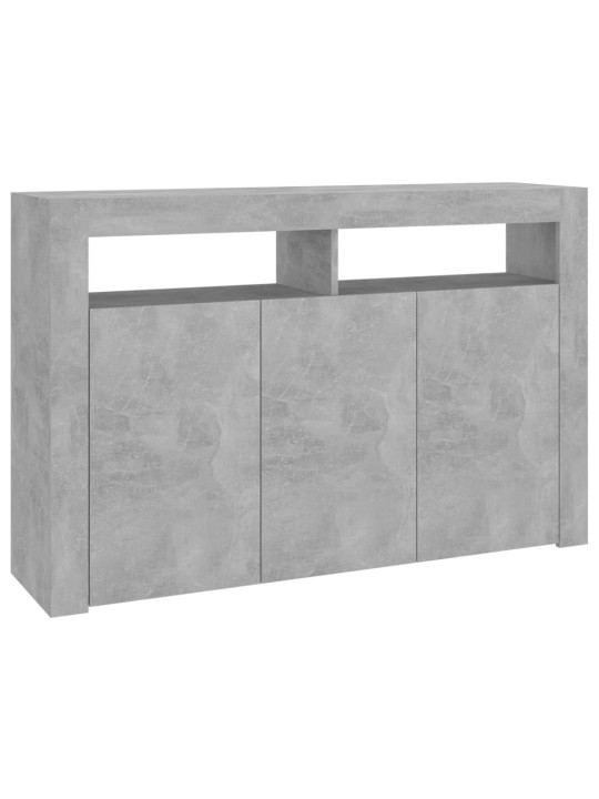 Příborník s LED osvětlením betonově šedý 115,5 x 30 x 75 cm