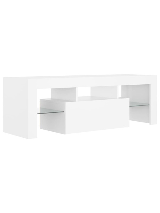 TV skříňka s LED osvětlením bílá 120 x 35 x 40 cm