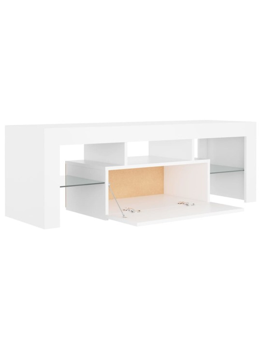 TV skříňka s LED osvětlením bílá 120 x 35 x 40 cm