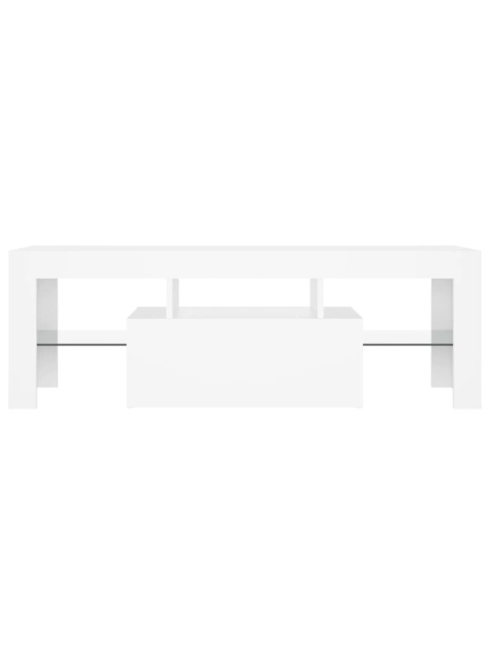 TV skříňka s LED osvětlením bílá 120 x 35 x 40 cm