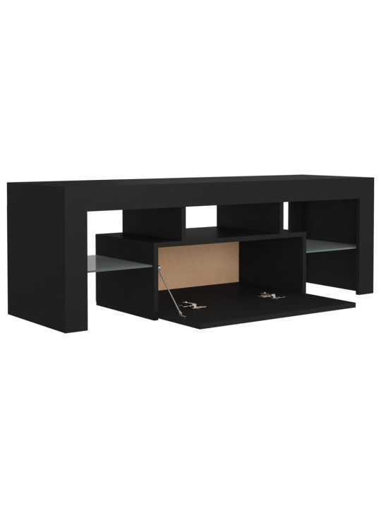 TV skříňka s LED osvětlením černá 120 x 35 x 40 cm