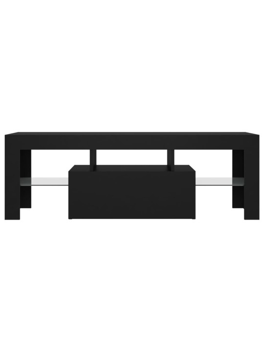 TV skříňka s LED osvětlením černá 120 x 35 x 40 cm
