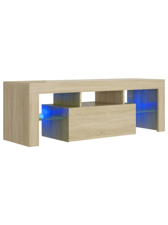 TV skříňka s LED osvětlením dub sonoma 120 x 35 x 40 cm
