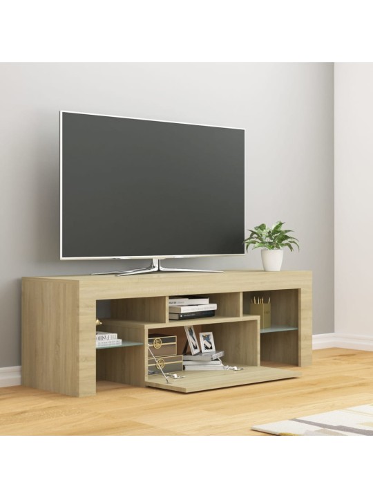 TV skříňka s LED osvětlením dub sonoma 120 x 35 x 40 cm