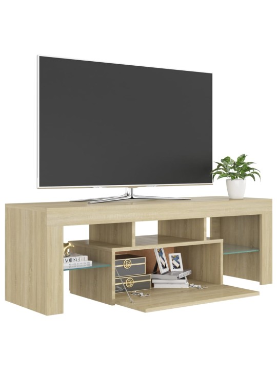 TV skříňka s LED osvětlením dub sonoma 120 x 35 x 40 cm