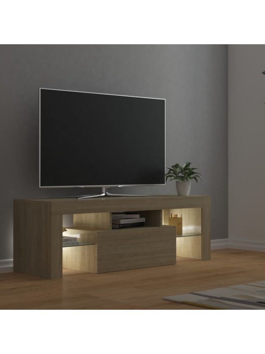 TV skříňka s LED osvětlením dub sonoma 120 x 35 x 40 cm
