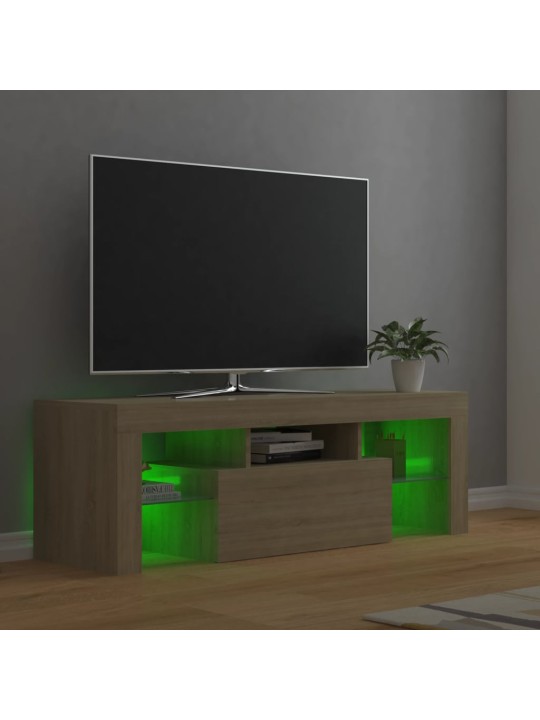 TV skříňka s LED osvětlením dub sonoma 120 x 35 x 40 cm