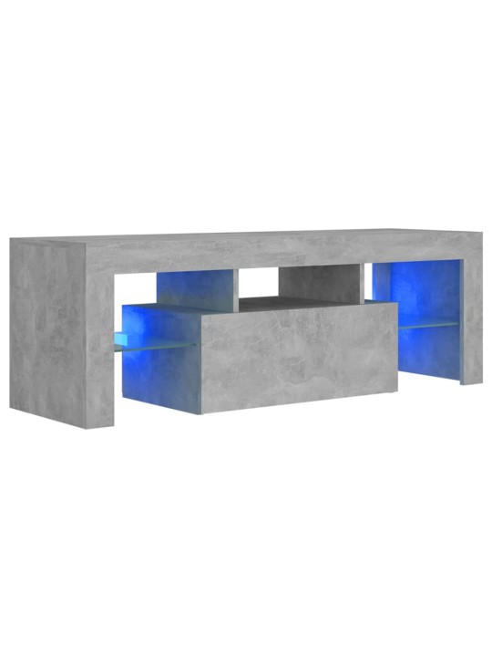 TV skříňka s LED osvětlením betonově šedá 120 x 35 x 40 cm