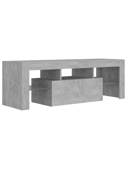TV skříňka s LED osvětlením betonově šedá 120 x 35 x 40 cm