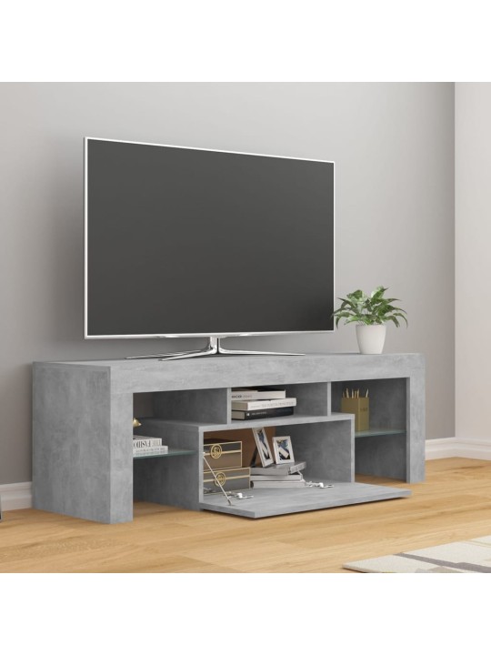 TV skříňka s LED osvětlením betonově šedá 120 x 35 x 40 cm