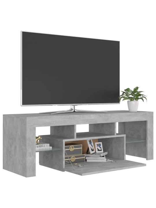 TV skříňka s LED osvětlením betonově šedá 120 x 35 x 40 cm
