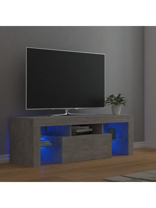 TV skříňka s LED osvětlením betonově šedá 120 x 35 x 40 cm
