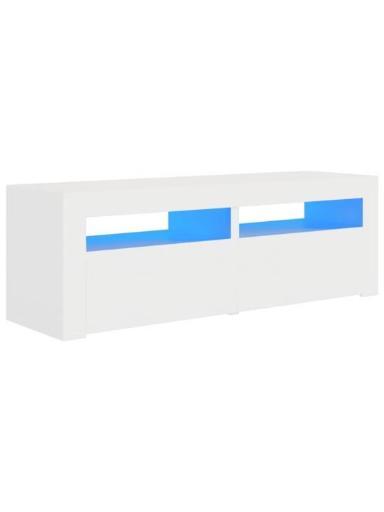 TV skříňka s LED osvětlením bílá 120 x 35 x 40 cm