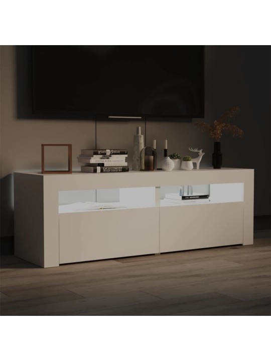 TV skříňka s LED osvětlením bílá 120 x 35 x 40 cm