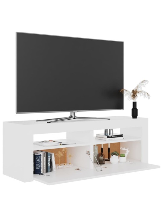 TV skříňka s LED osvětlením bílá 120 x 35 x 40 cm