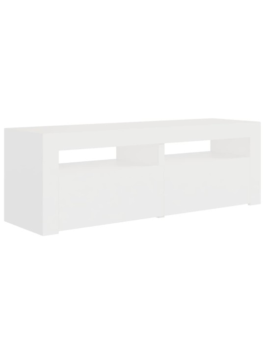 TV skříňka s LED osvětlením bílá 120 x 35 x 40 cm