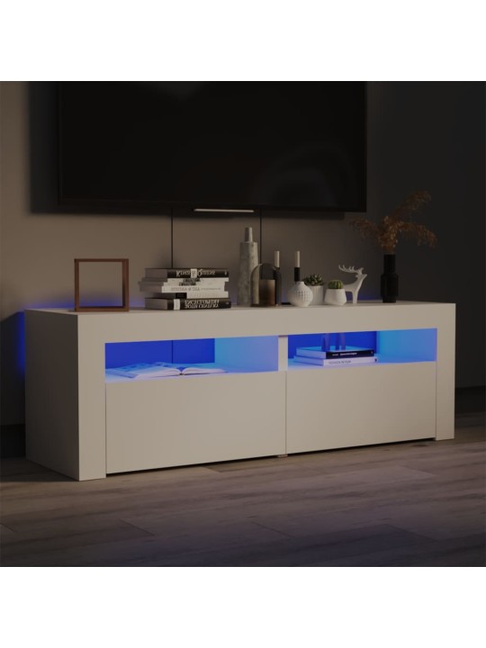 TV skříňka s LED osvětlením bílá 120 x 35 x 40 cm