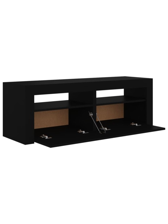 TV skříňka s LED osvětlením černá 120 x 35 x 40 cm