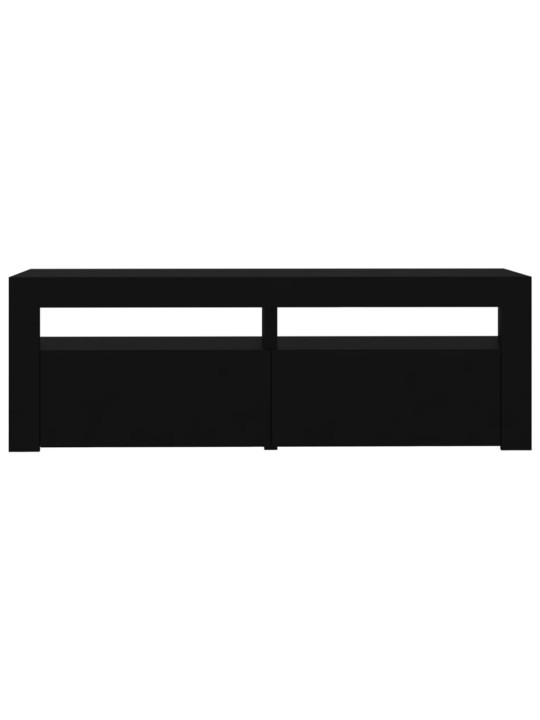 TV skříňka s LED osvětlením černá 120 x 35 x 40 cm