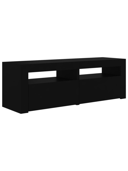 TV skříňka s LED osvětlením černá 120 x 35 x 40 cm