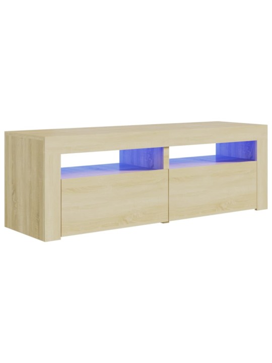 TV skříňka s LED osvětlením dub sonoma 120 x 35 x 40 cm