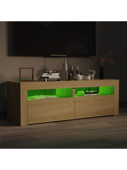 TV skříňka s LED osvětlením dub sonoma 120 x 35 x 40 cm
